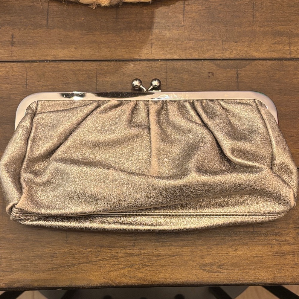 Express Metallic Gold Clutch